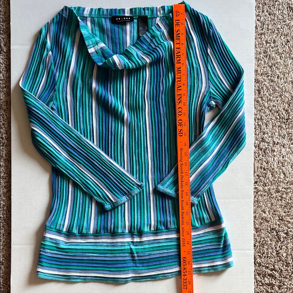 axcess Multicolor Striped long sleeve top